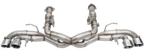 Chevrolet Corvette Performance Exhaust - CORSA Performance - Cat Back Xtreme, AFM Valve, 4.5in Quad Tips - Polished - `20-`25